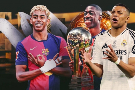 5 ứng viên Quả bóng Vàng 2025: Không có Mbappe, Yamal chỉ xếp thứ 2