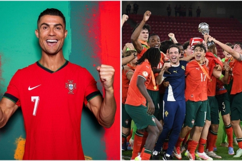 Ronaldo nói đúng 2 từ khi Bồ Đào Nha vô địch Euro