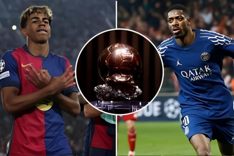 Dembele bị gạt khỏi cuộc đua Quả bóng vàng với Yamal