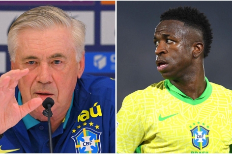 Carlo Ancelotti ra chỉ thị với Vinicius tại ĐT Brazil