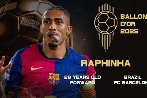 Gạt Raphinha, sếp lớn Barca chỉ 4 ứng viên giành Quả bóng Vàng