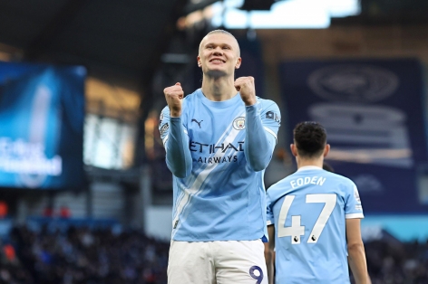 Haaland chói sáng, Man City chiếm ngôi đầu Ngoại hạng Anh