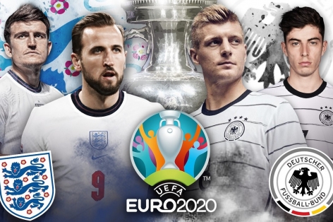 Xem trực tiếp Anh vs Đức - EURO 2021 ở đâu? Kênh nào?