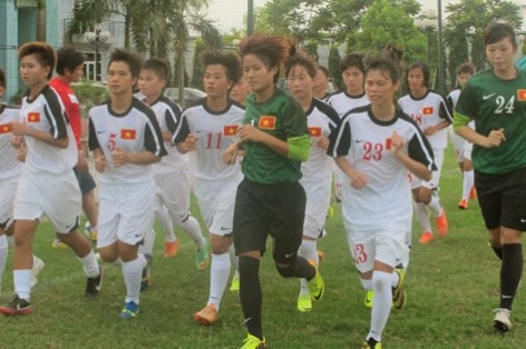ĐT U19 nữ Việt Nam tập trung chuẩn bị tham dự Giải U19 nữ ĐNÁ 2014
