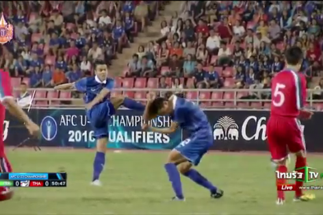 Video clip bàn thắng: U23 Thái Lan - U23 CHDCND Triều Tiên (VL U23 châu Á)
