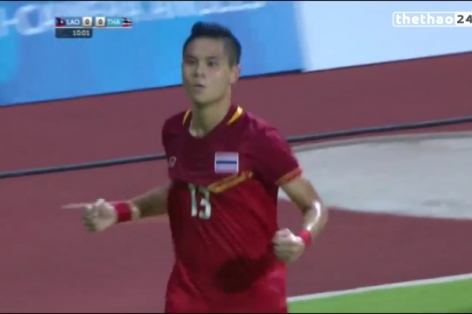 Video SEA Games 28: Narubadin mở tỷ số cho U23 Thái Lan ngay phút thứ 10