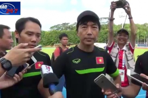 VIDEO: HLV Miura phát biểu trước trận U23 Việt Nam - U23 Brunei