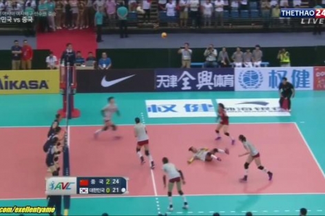 Video bóng chuyền: Nữ Trung Quốc - Nữ Hàn Quốc (Chung kết Giải VĐ châu Á)