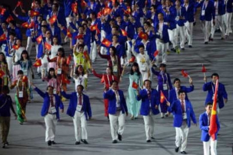 VIDEO: Lễ diễu hành của đoàn thể thao Việt Nam tại Lễ khai mạc SEA Games
