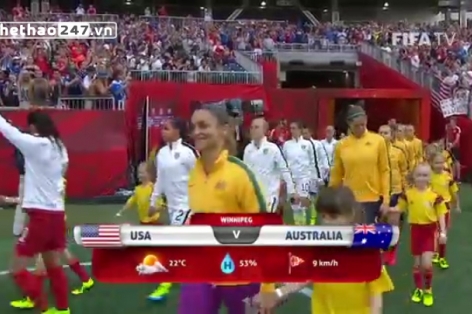 Video clip bàn thắng: Mỹ 3-1 Australia (World Cup nữ 2015)