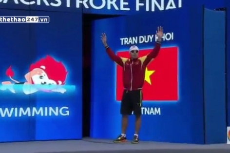 Video SEA Games 28: Chung kết nội dung bơi 50m ngửa nam - Trần Duy Khôi