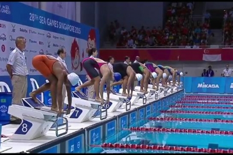 Video SEA Games 28: Chung kết 50m bơi tự do nữ - Nguyễn Diệp Phương Trâm