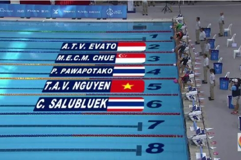 Video SEA Games 28: Vòng loại 200m bơi ếch nữ - Nguyễn Thị Ánh Viên