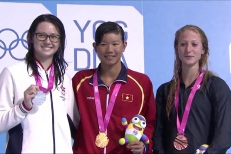 VIDEO: Ánh Viên giành HCV Olympic trẻ với thành tích bỏ xa kỷ lục SEA Games