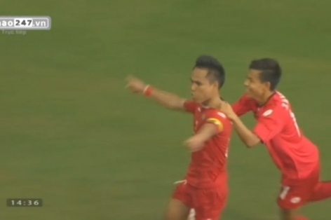 VIDEO: Bàn thắng nâng tỷ số lên 2-1 của U23 Myanmar