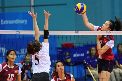 Thắng dễ Singapore,  ĐT bóng chuyền nữ Việt Nam gặp Thái Lan ở chung kết
