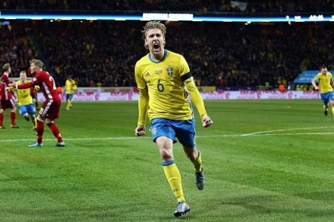 Video bàn thắng: Thụy Điển 2-1 Đan Mạch (Vòng loại Euro 2016)