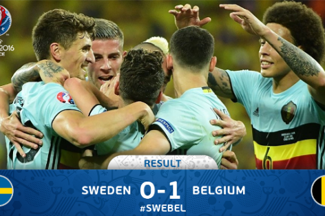 Video bàn thắng: Bỉ 1-0 Thụy Điển (Vòng bảng Euro 2016)