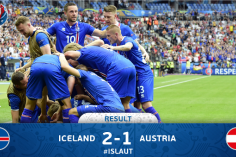 Video bàn thắng: Iceland 2-1 Áo (Vòng bảng Euro 2016)
