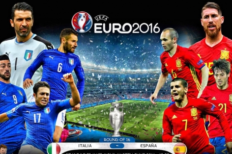 Nhật ký EURO 2016 ngày 27/6: Tây Ban Nha đại chiến Italia