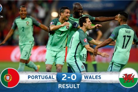Video bàn thắng: Bồ Đào Nha 2-0 Wales (Bán kết Euro 2016)