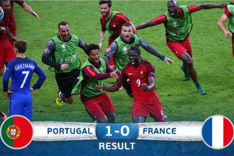Video bàn thắng: Pháp 0-1 Bồ Đào Nha (Chung kết Euro 2016)