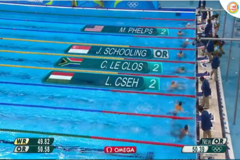 Đánh bại Michael Phelps, kình ngư Singapore giành HCV 100m bơi bướm