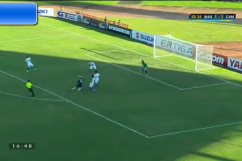 VIDEO: Campuchia có bàn thắng nâng tỷ số lên 2-1 ở phút 59