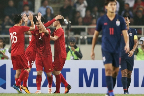 Bóng đá Việt Nam có kết quả vượt trội Thái Lan trong năm 2019