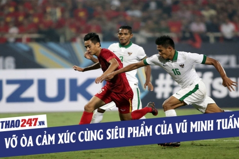 VIDEO: Siêu phẩm để đời của Vũ Minh Tuấn tại AFF Cup 2016
