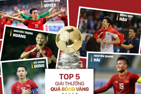 Chùm ảnh: Danh sách top 5 Quả bóng vàng Việt Nam 2019