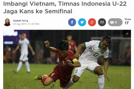 Báo Indonesia nói gì về trận cầu xấu xí của đội nhà trước Việt Nam?