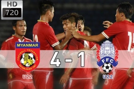 U22 Myanmar thắng đậm U22 Campuchia trước thềm SEA Games 29