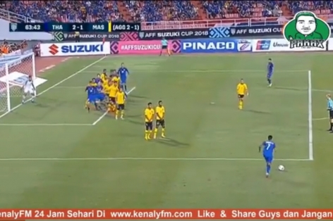 VIDEO: Bàn thắng nâng tỉ số lên 2-1 của Thái Lan