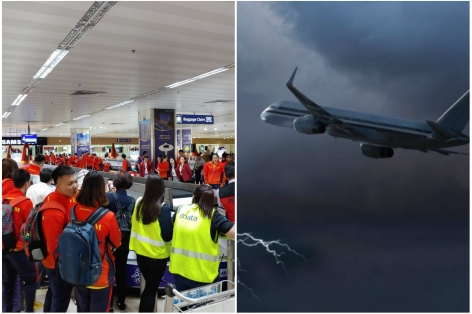 Máy bay chở Đoàn TTVN gặp sự cố 'thót tim' tại Philippines