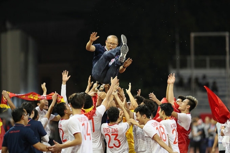 Tập thể U23 Việt Nam thắng lớn tại Cúp Chiến thắng 2019