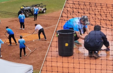 Sốc với tình trạng sân thi đấu SEA Games 2025 bị ngập nước