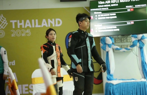 Thắng Thái Lan, bắn súng Việt Nam có HCV đầu tiên tại SEA Games 33