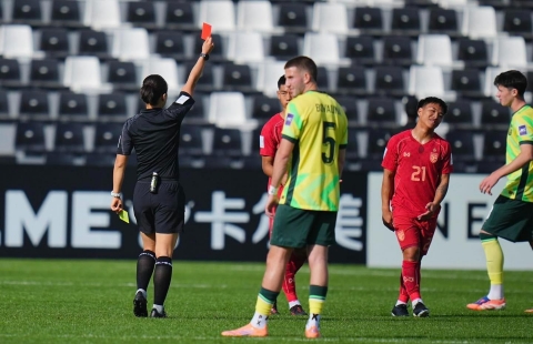 Truyền thông Thái Lan đánh giá về tấm thẻ đỏ tai hại ở U23 châu Á