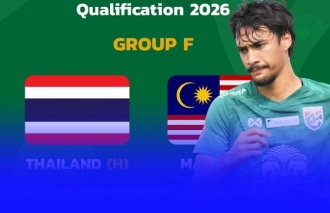 Bảng F vòng loại U23 châu Á 2026: Thái Lan gặp khó