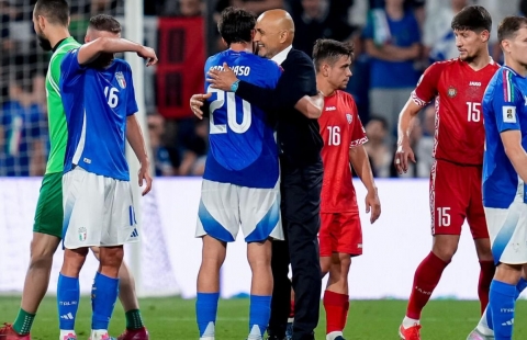 Tạm biệt Spalletti, Italia hạ gục Moldova dễ dàng tại vòng loại World Cup