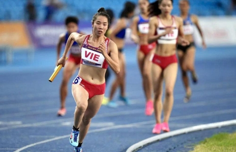 Các tuyển thủ điền kinh 4x400m nữ Việt Nam kết thúc tập huấn tại Pháp