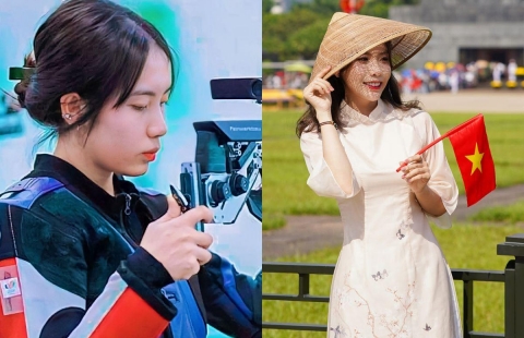 Vẻ đẹp trong veo của nữ xạ thủ giành HCV cho Việt Nam ở SEA Games 33