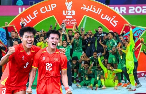 VCK U23 châu Á: U23 Việt Nam chinh phục 'ngọn núi' Saudi Arabia