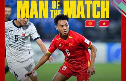 AFC vinh danh 1 cầu thủ U23 Việt Nam sau trận thắng Kyrgyzstan