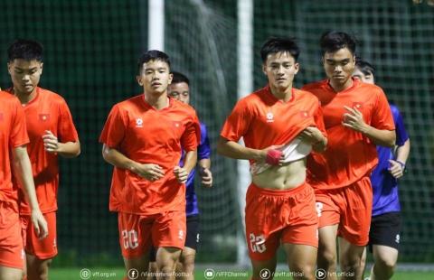 Cận cảnh buổi tập của U23 Việt Nam sau sự cố ở Indonesia