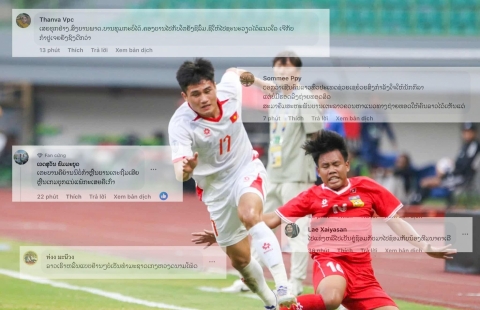 CĐV Lào đồng loạt phản ứng sau trận thua U23 Việt Nam