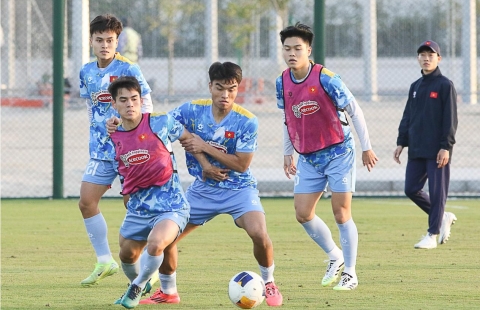 U23 Việt Nam tập buổi cuối tại Qatar, chuẩn bị sang Ả Rập Xê Út