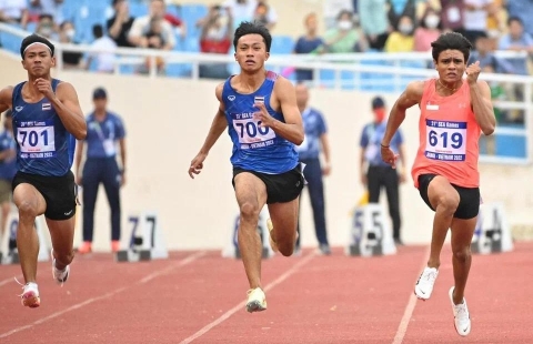 Các VĐV điền kinh nhắm đến kỷ lục dưới 10 giây nội dung 100m tại SEA games 33
