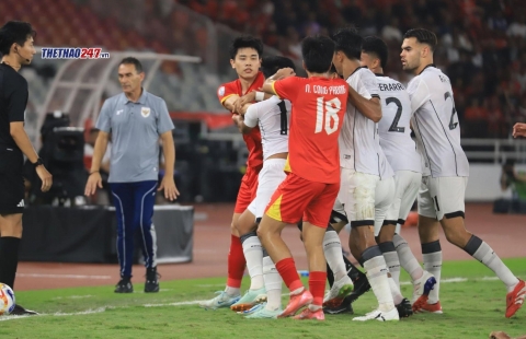 Xô xát cực gắt ở trận chung kết U23 Việt Nam vs U23 Indonesia